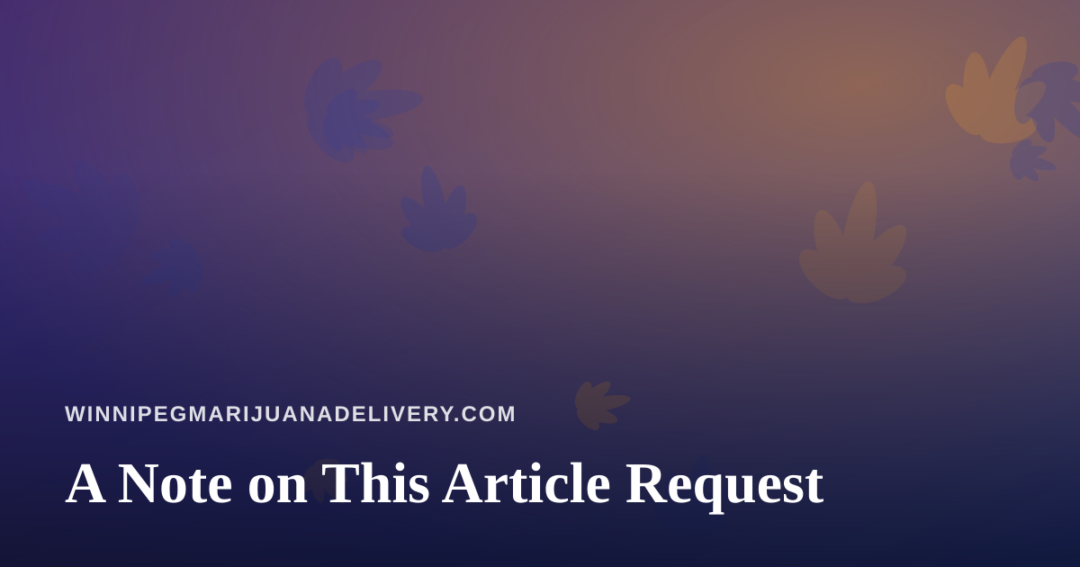 A Note on This Article Request